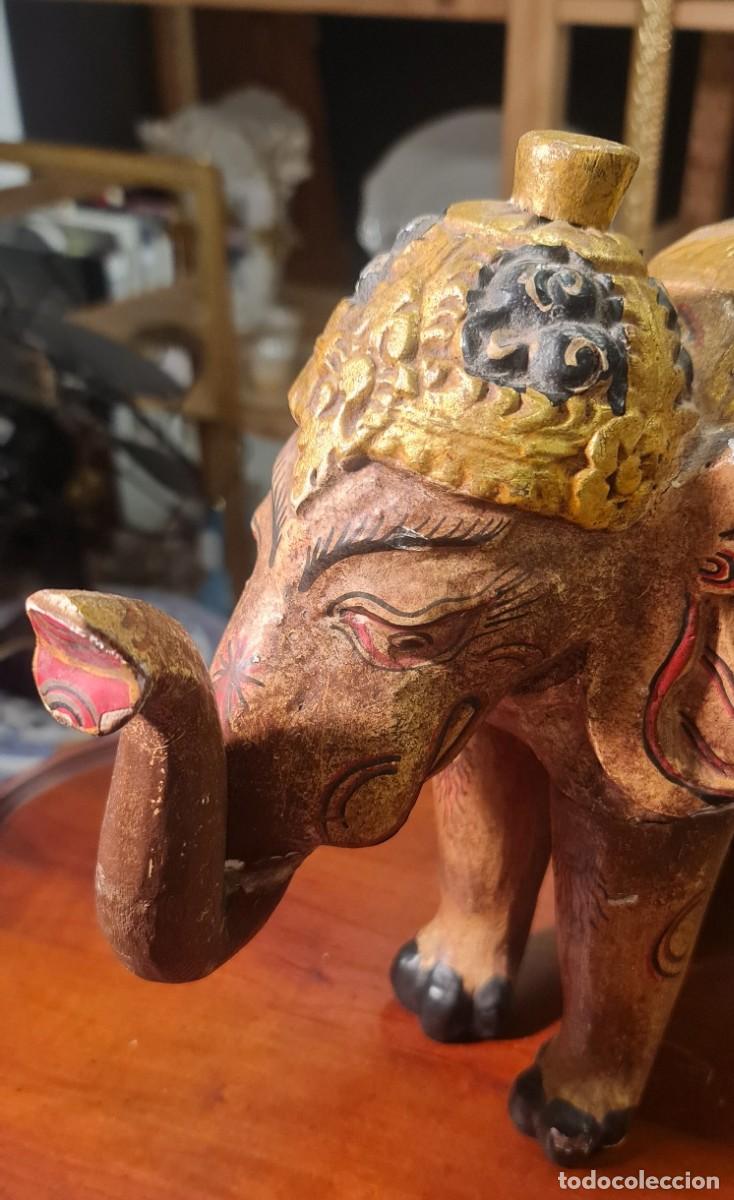 Arte: Elefante Indio de madera - Foto 3