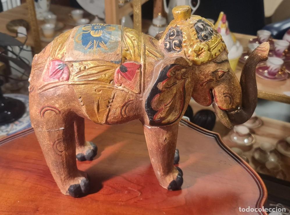 Arte: Elefante Indio de madera - Foto 4
