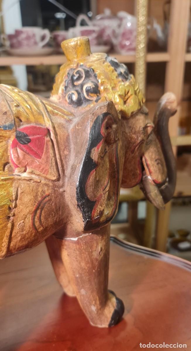 Arte: Elefante Indio de madera - Foto 6