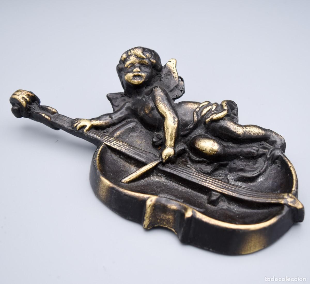 Arte: Pisapapeles con &aacute;ngel - Bronce - Foto 2