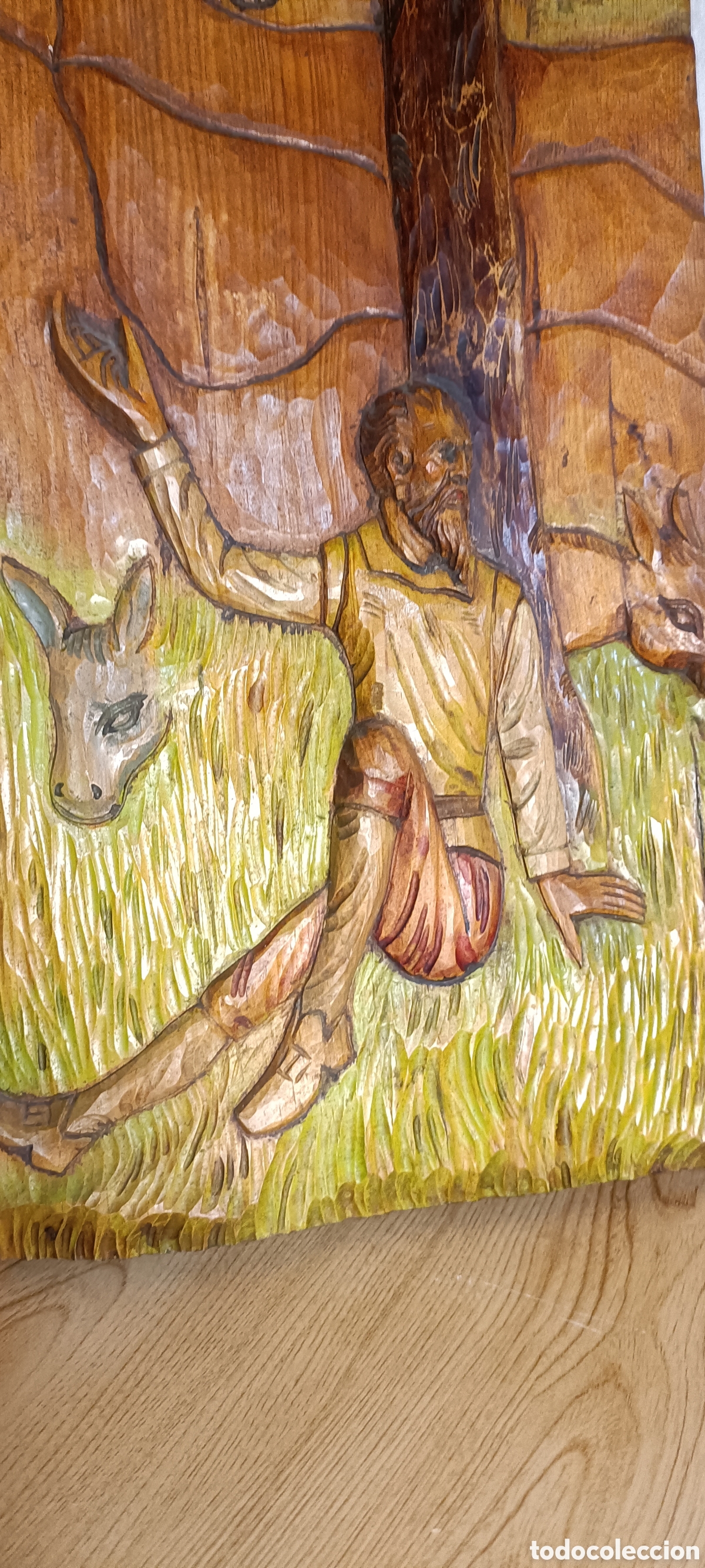 Arte: Tabla tallada policromada quijote - Foto 4