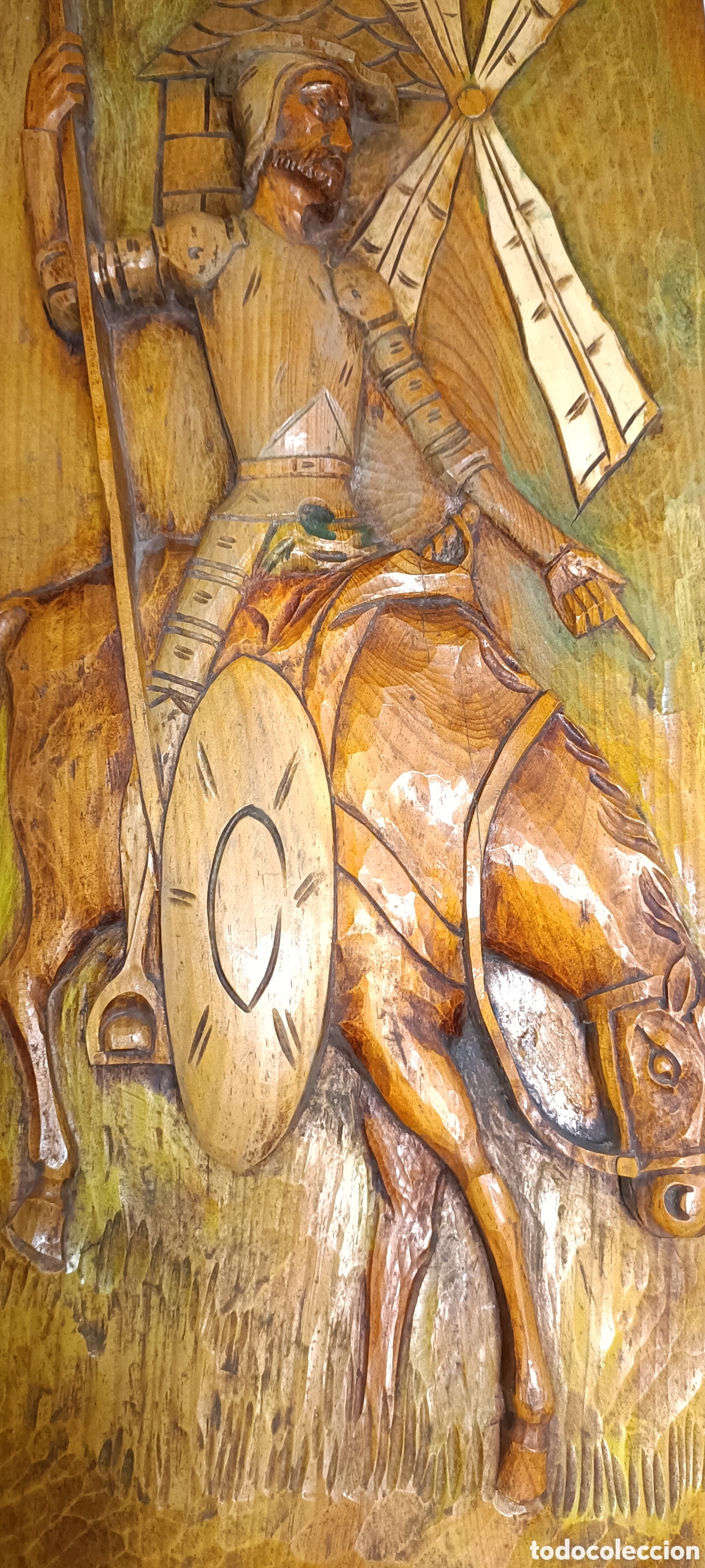 Arte: Madera tallada policromada quijote - Foto 2