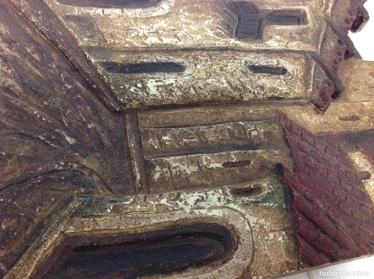 Arte: Retablo - Tabla de madera - Torre del pueblo - Foto 6