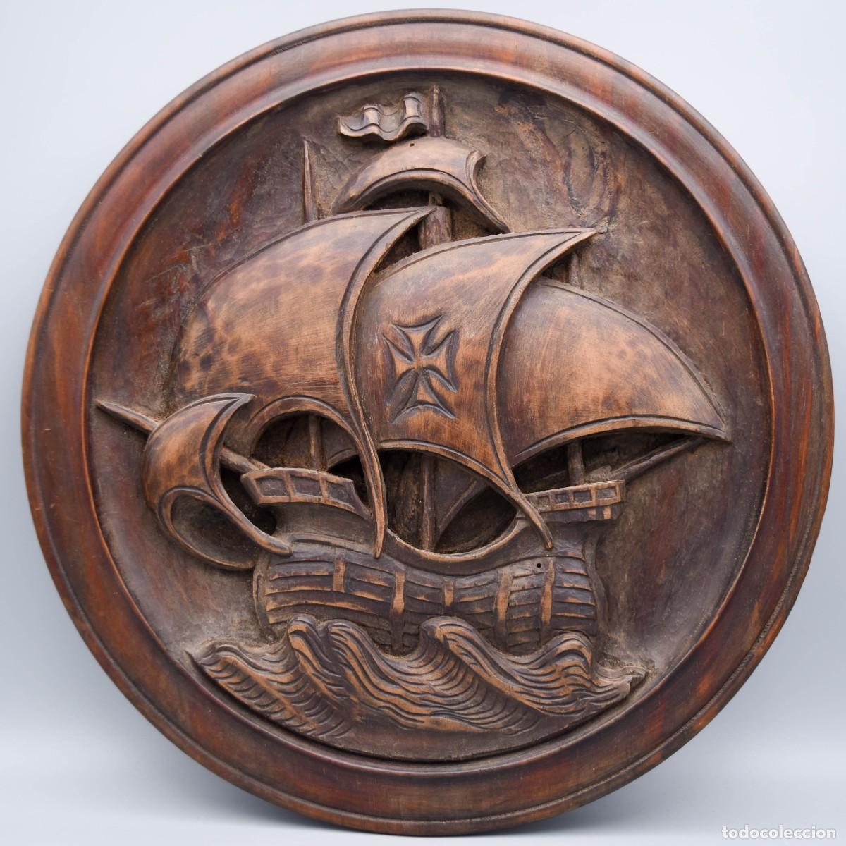 Arte: Talla de madera de pared - Gale&oacute;n - Foto 10