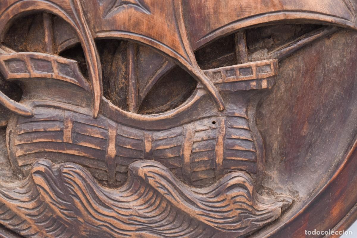 Arte: Talla de madera de pared - Gale&oacute;n - Foto 3