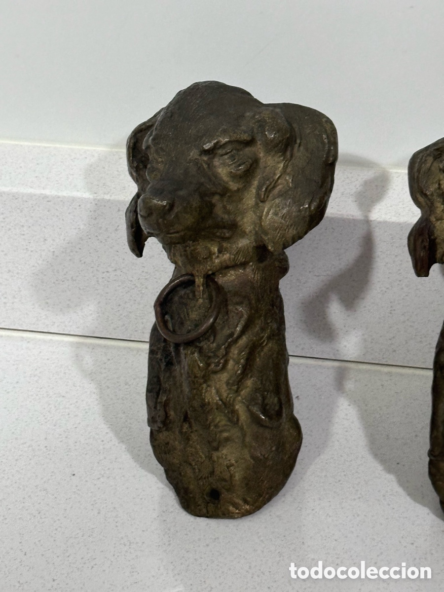 Arte: TRES CABEZAS DE PERRO EN BRONCE - Foto 5
