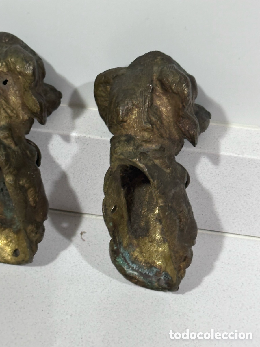 Arte: TRES CABEZAS DE PERRO EN BRONCE - Foto 7