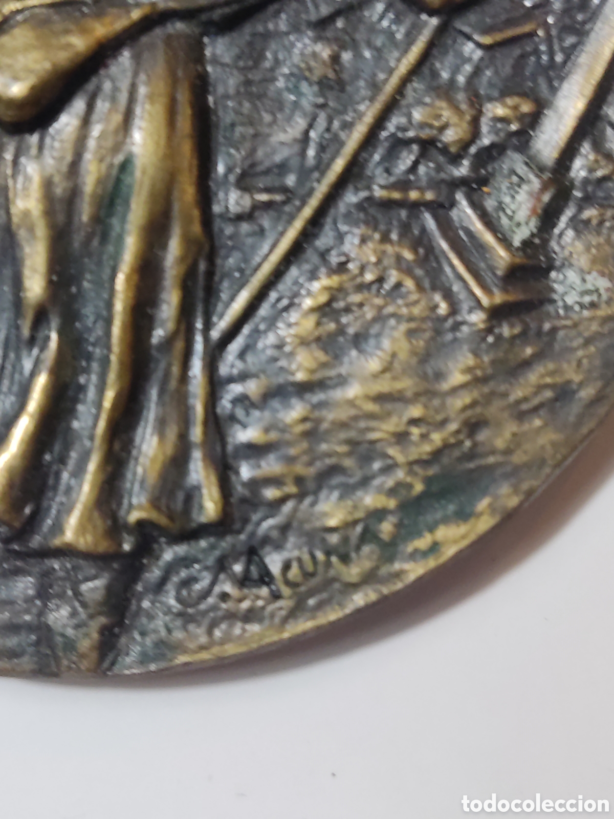 Arte: Medalla bronce de Acu&ntilde;a di&aacute;metro 8 cm - Foto 3