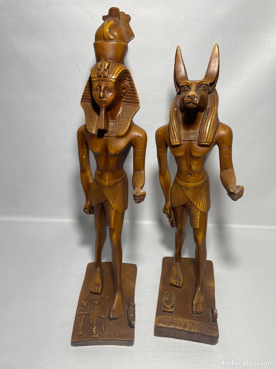 Arte: FIGURAS EGIPCIAS - ANUBIS Y RAMSES - Foto 1