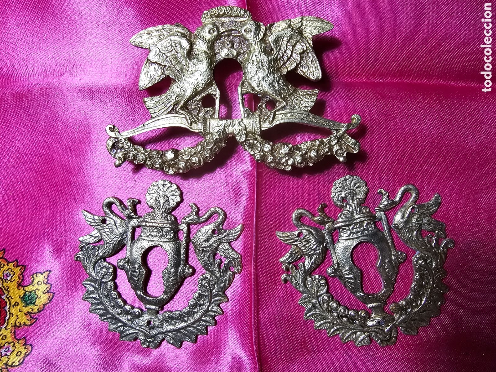 Arte: Bocallaves antiguos de bronce 1800 - Foto 1