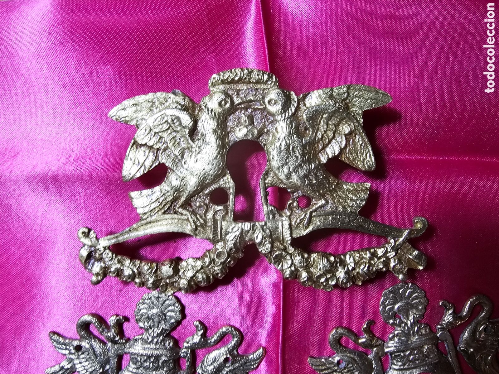 Arte: Bocallaves antiguos de bronce 1800 - Foto 3