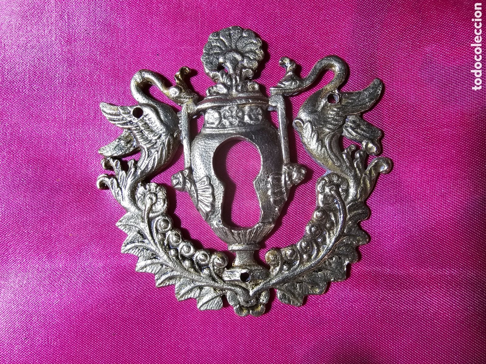 Arte: Bocallaves antiguos de bronce 1800 - Foto 2