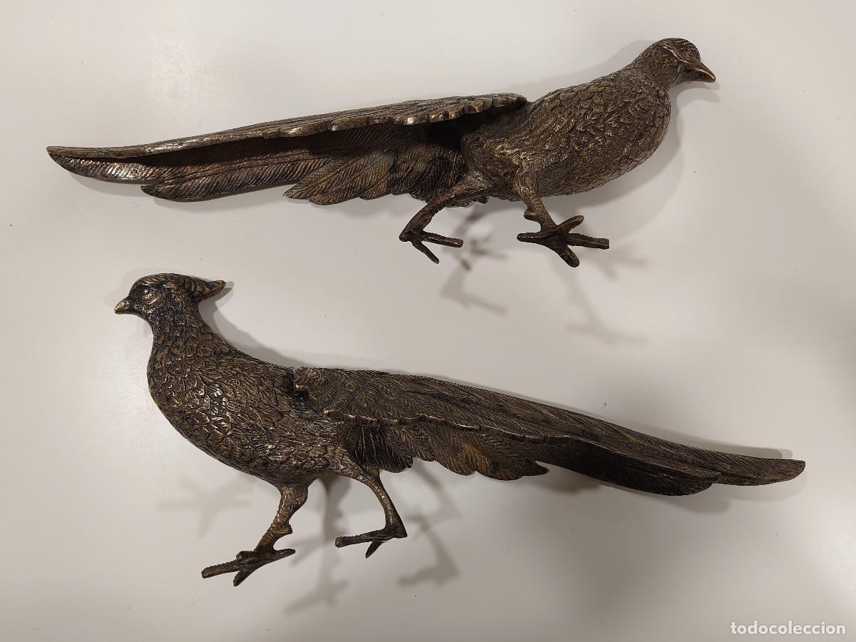 Arte: Pareja de p&aacute;jaros de hierro. - Foto 1