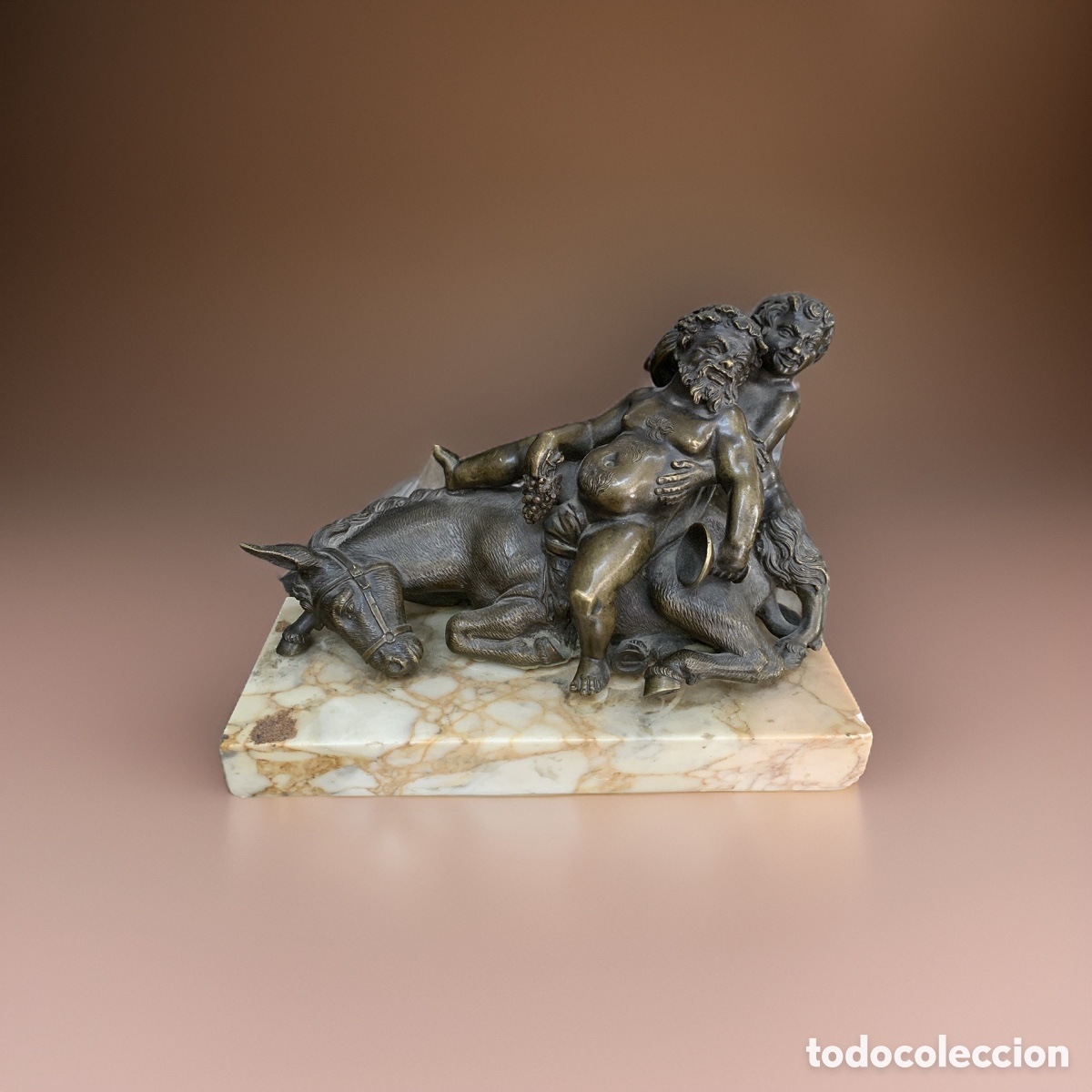 Arte: BACO DE BRONCE (SIGLO XIX) - Foto 1
