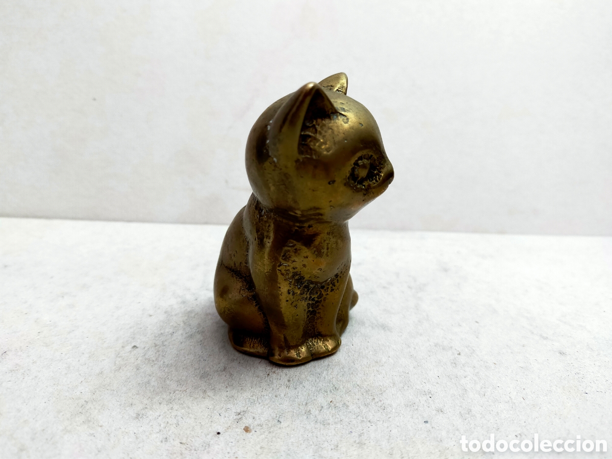 Arte: GATO, GATITO, DE BRONCE. - Foto 2