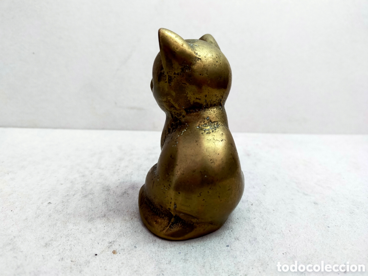 Arte: GATO, GATITO, DE BRONCE. - Foto 4