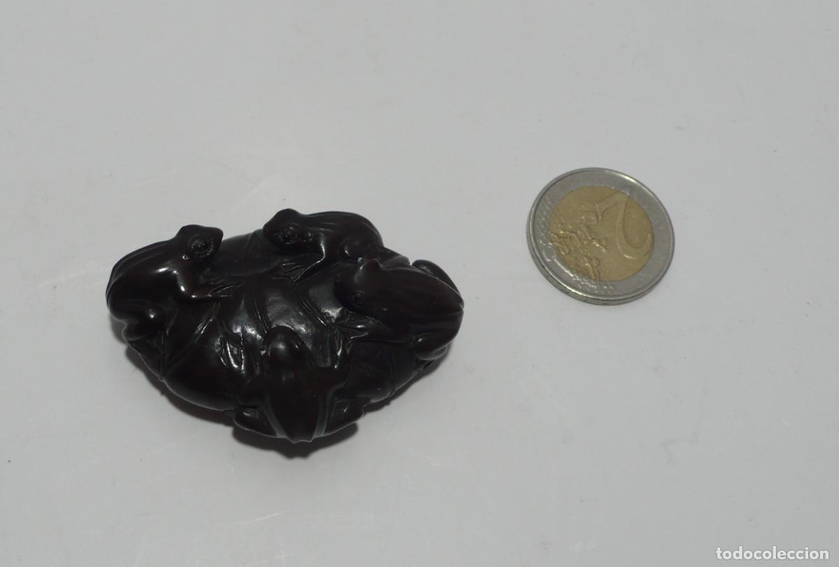 Arte: NESUKE CON RANAS TALLA MADERA - Foto 5