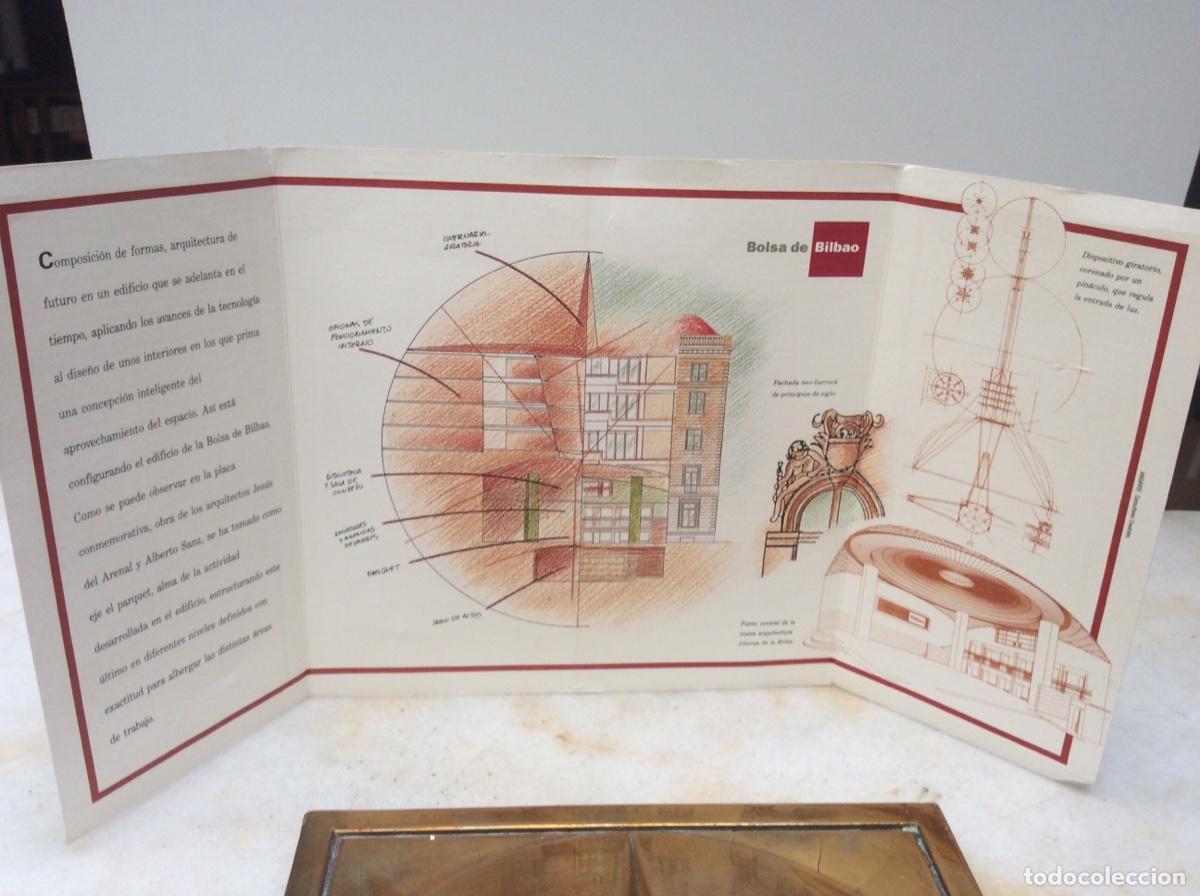 Arte: PLACA BOLSA DE BILBAO EN BRONCE CON TR&Iacute;PTICO EXPLICATIVO - Foto 3