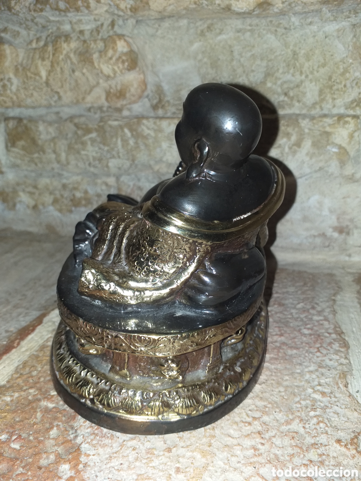 Arte: Buda en bronce antiguo - Foto 2