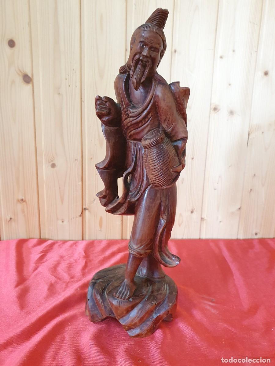 Arte: Figura antigua de madera - Foto 1