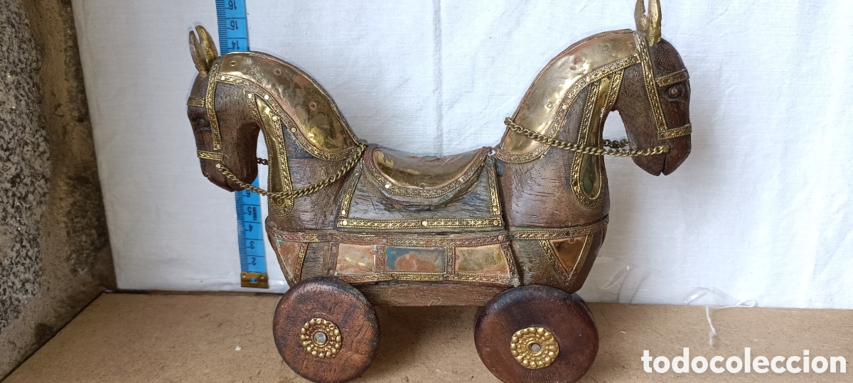 Arte: Caballo madera joyero - Foto 2