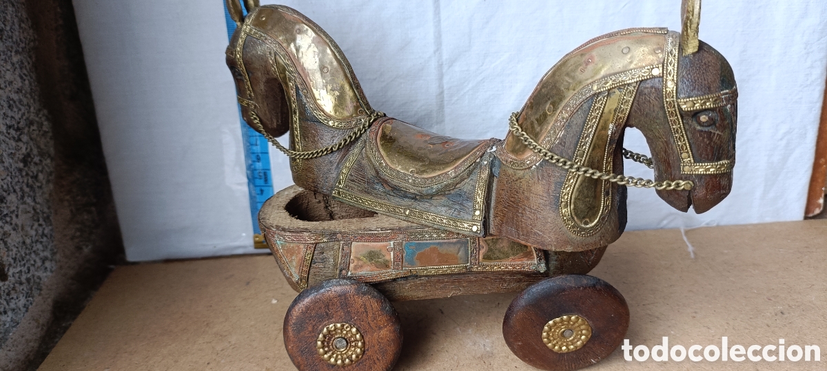 Arte: Caballo madera joyero - Foto 3
