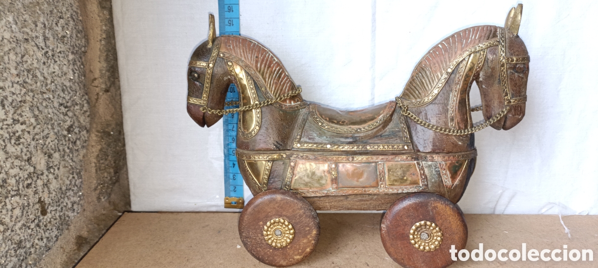 Arte: Caballo madera joyero - Foto 4