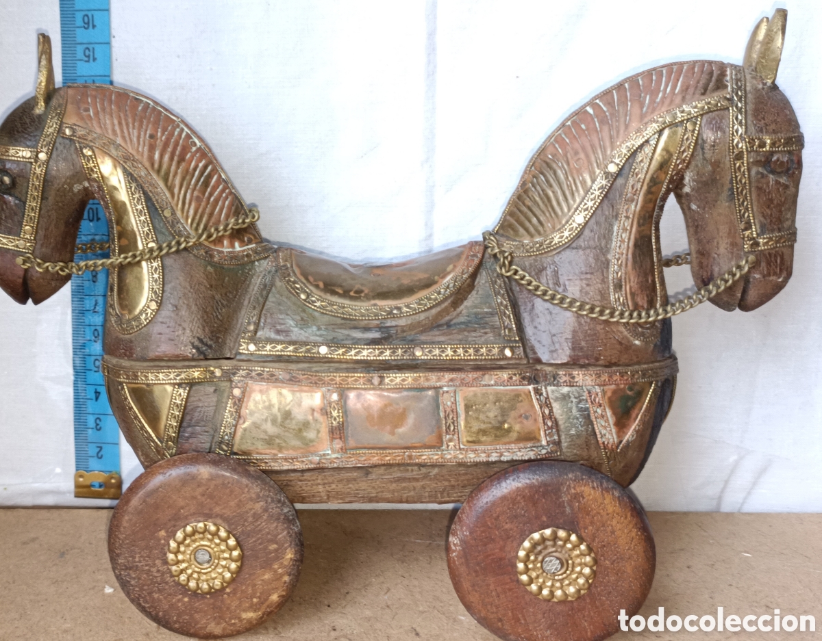 Arte: Caballo madera joyero - Foto 1