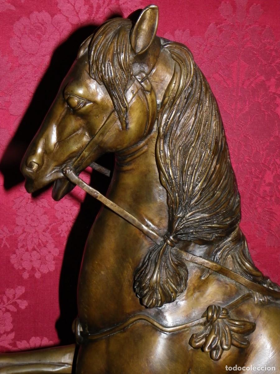 Arte: Caballo de doma en bronce antiguo - Foto 22