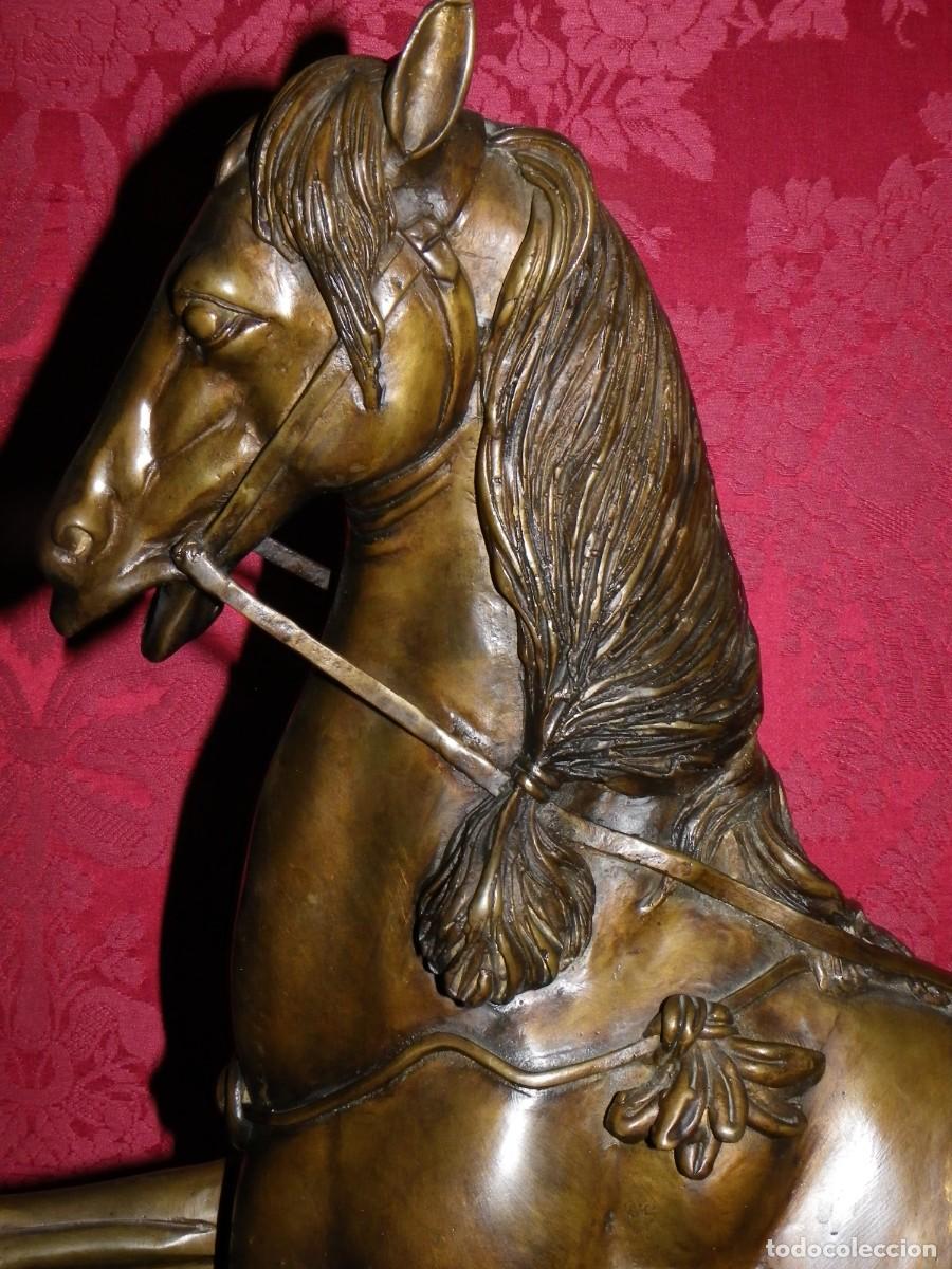 Arte: Caballo de doma en bronce antiguo - Foto 23