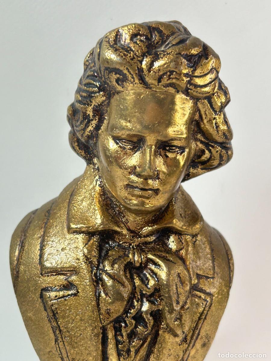 Arte: FIGURA BUSTO DE BEETHOVEN DE BRONCE - Foto 2
