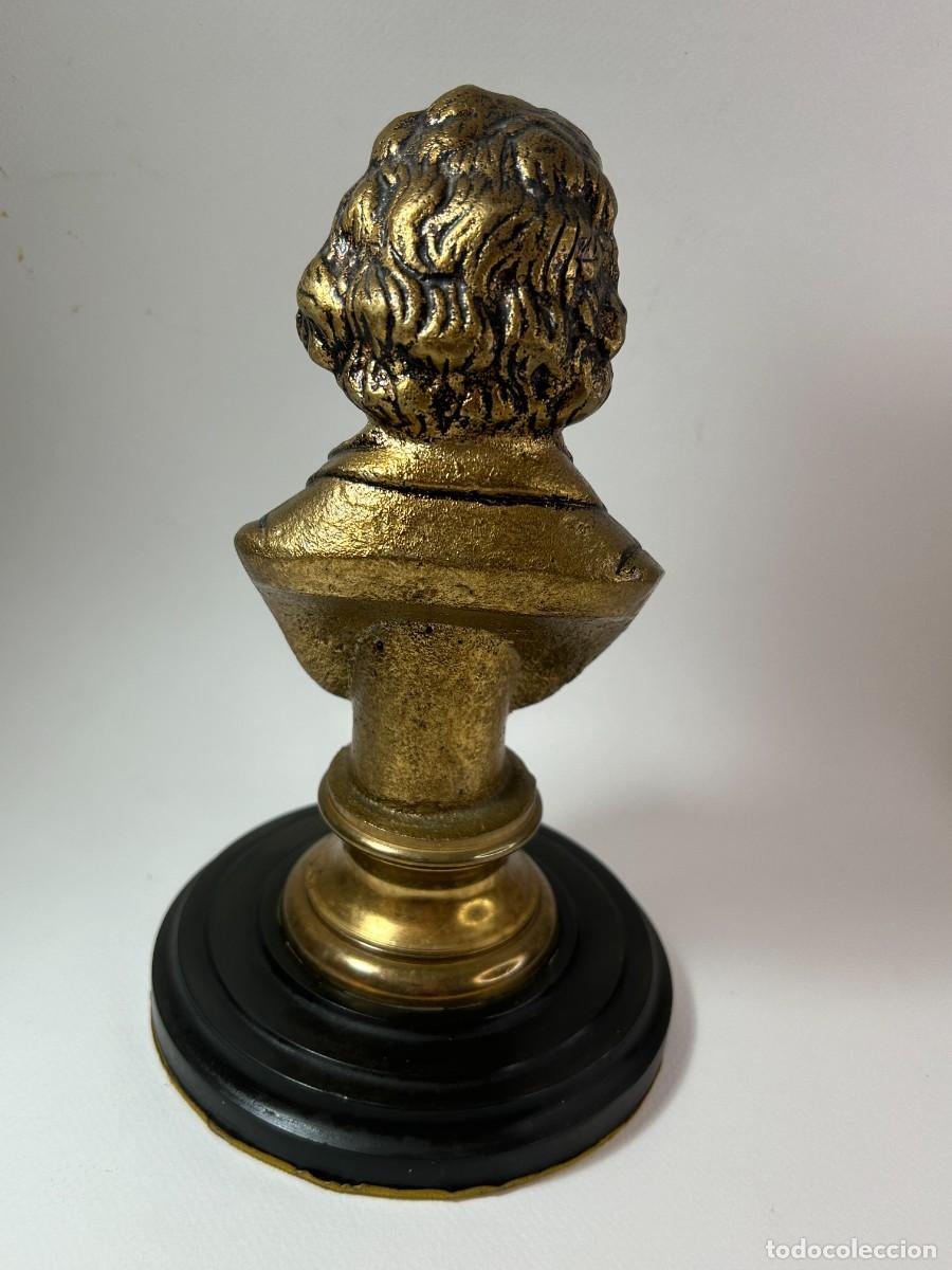 Arte: FIGURA BUSTO DE BEETHOVEN DE BRONCE - Foto 4