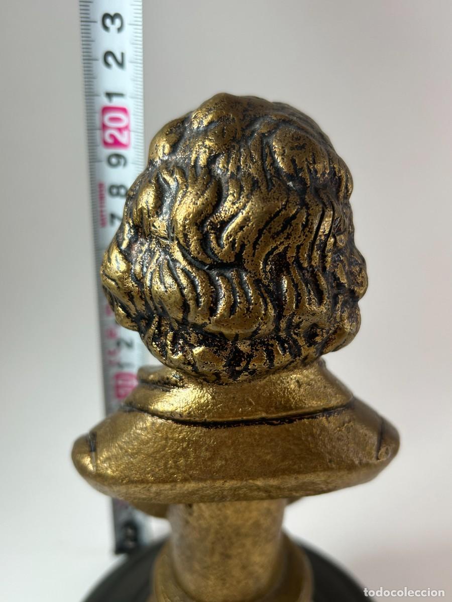 Arte: FIGURA BUSTO DE BEETHOVEN DE BRONCE - Foto 5