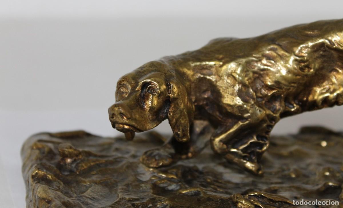 Arte: Escultura de perro de la raza Setter en bronce - Foto 2