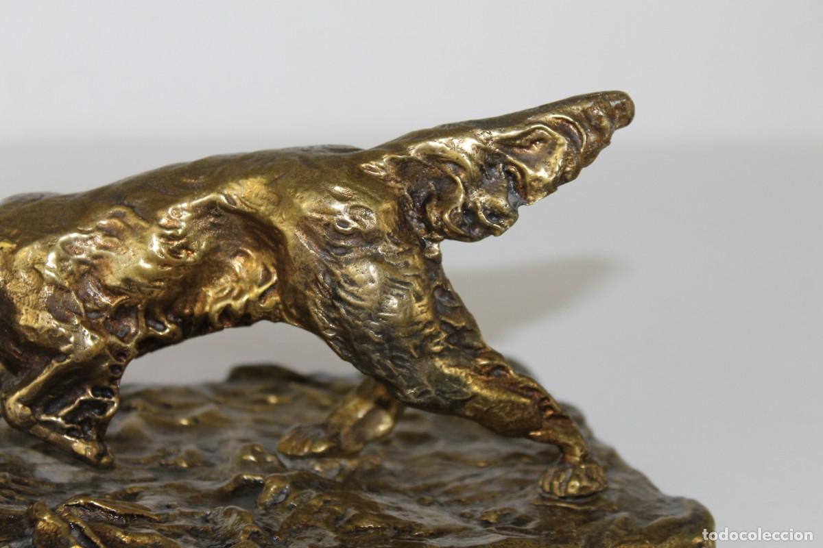 Arte: Escultura de perro de la raza Setter en bronce - Foto 3