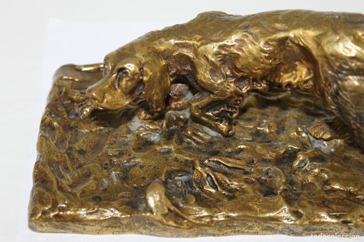 Arte: Escultura de perro de la raza Setter en bronce - Foto 4
