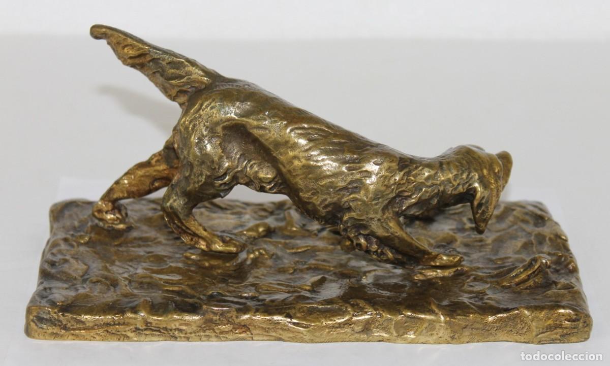 Arte: Escultura de perro de la raza Setter en bronce - Foto 6