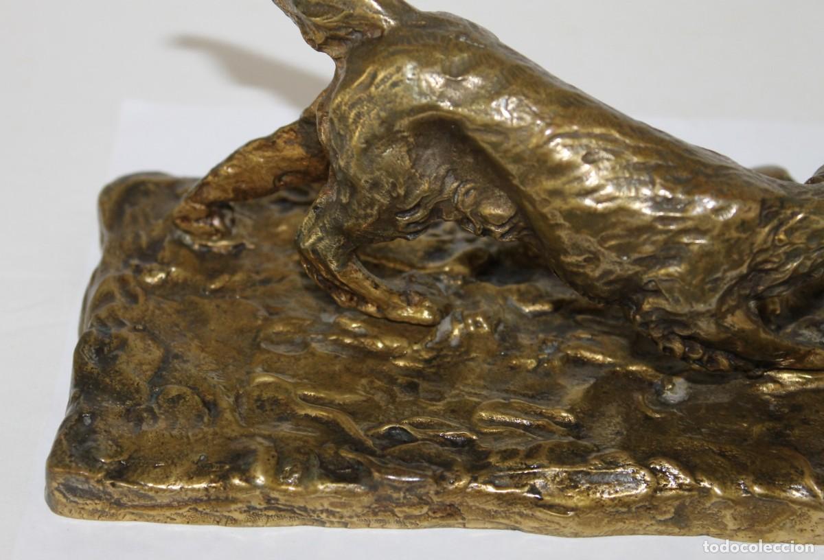 Arte: Escultura de perro de la raza Setter en bronce - Foto 7