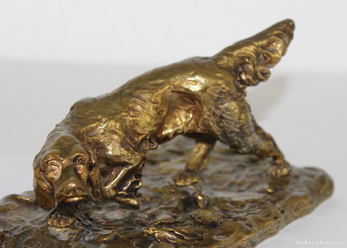 Arte: Escultura de perro de la raza Setter en bronce - Foto 9