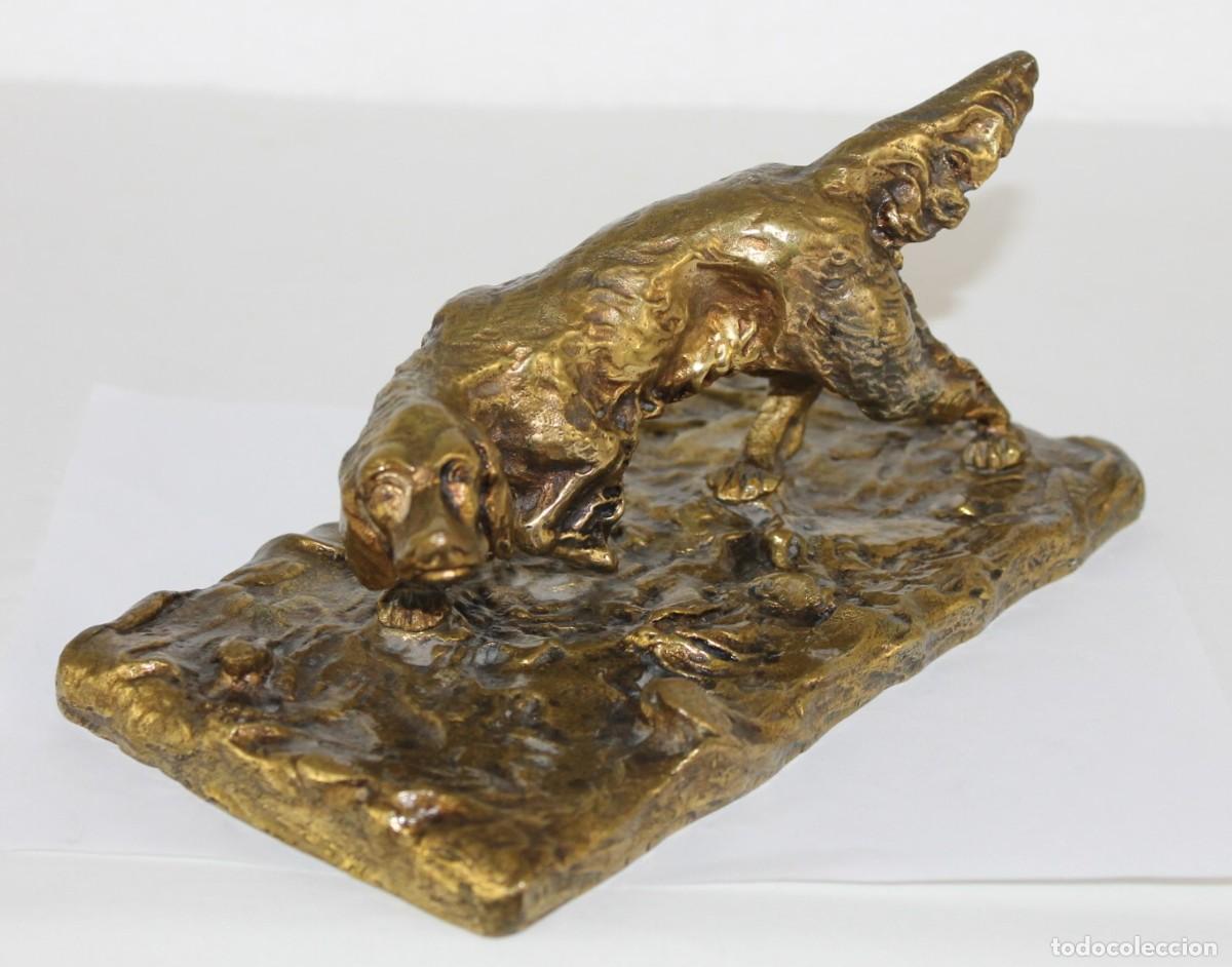 Arte: Escultura de perro de la raza Setter en bronce - Foto 10