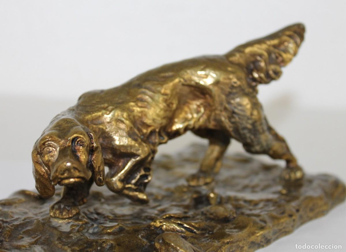 Arte: Escultura de perro de la raza Setter en bronce - Foto 11