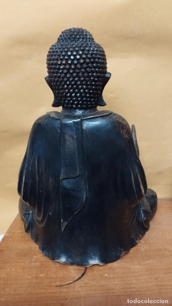Arte: Budha - Talla en madera - 30x25cm - Foto 3
