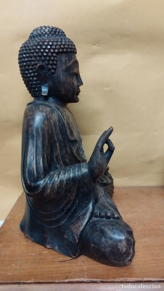 Arte: Budha - Talla en madera - 30x25cm - Foto 4