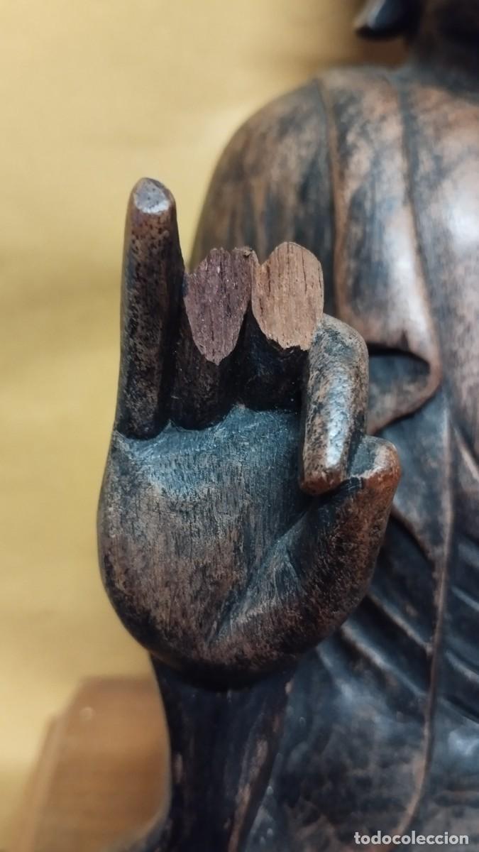Arte: Budha - Talla en madera - 30x25cm - Foto 6