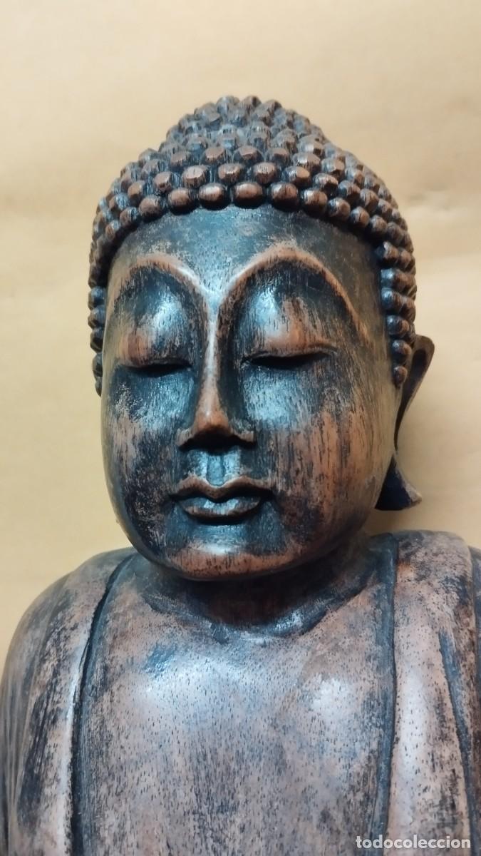 Arte: Budha - Talla en madera - 30x25cm - Foto 7