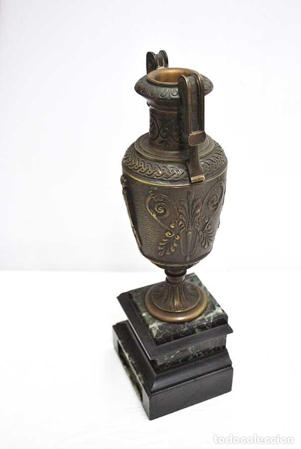 Arte: ANTIGUA COPA DE BRONCE Y M&Aacute;RMOL - Foto 4