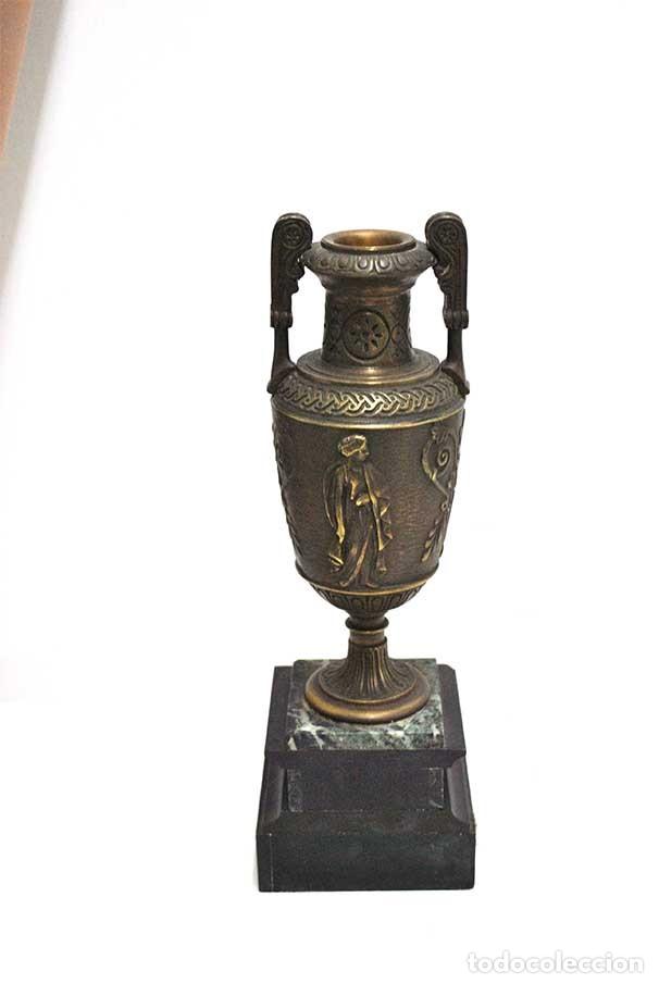 Arte: ANTIGUA COPA DE BRONCE Y M&Aacute;RMOL - Foto 5