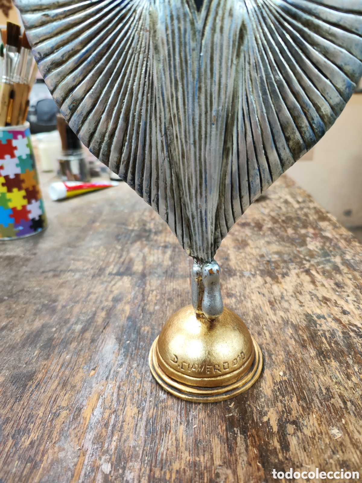 Arte: Bailarina tallada de madera - Foto 2