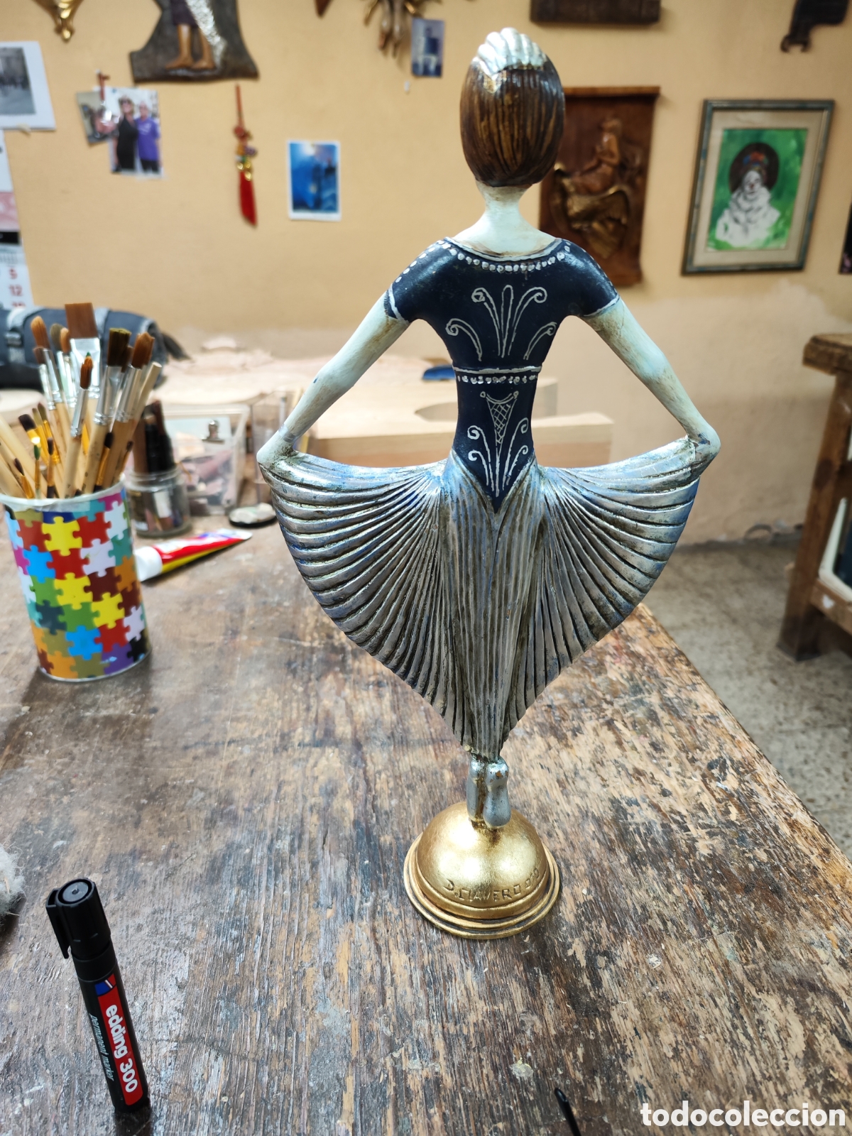 Arte: Bailarina tallada de madera - Foto 3