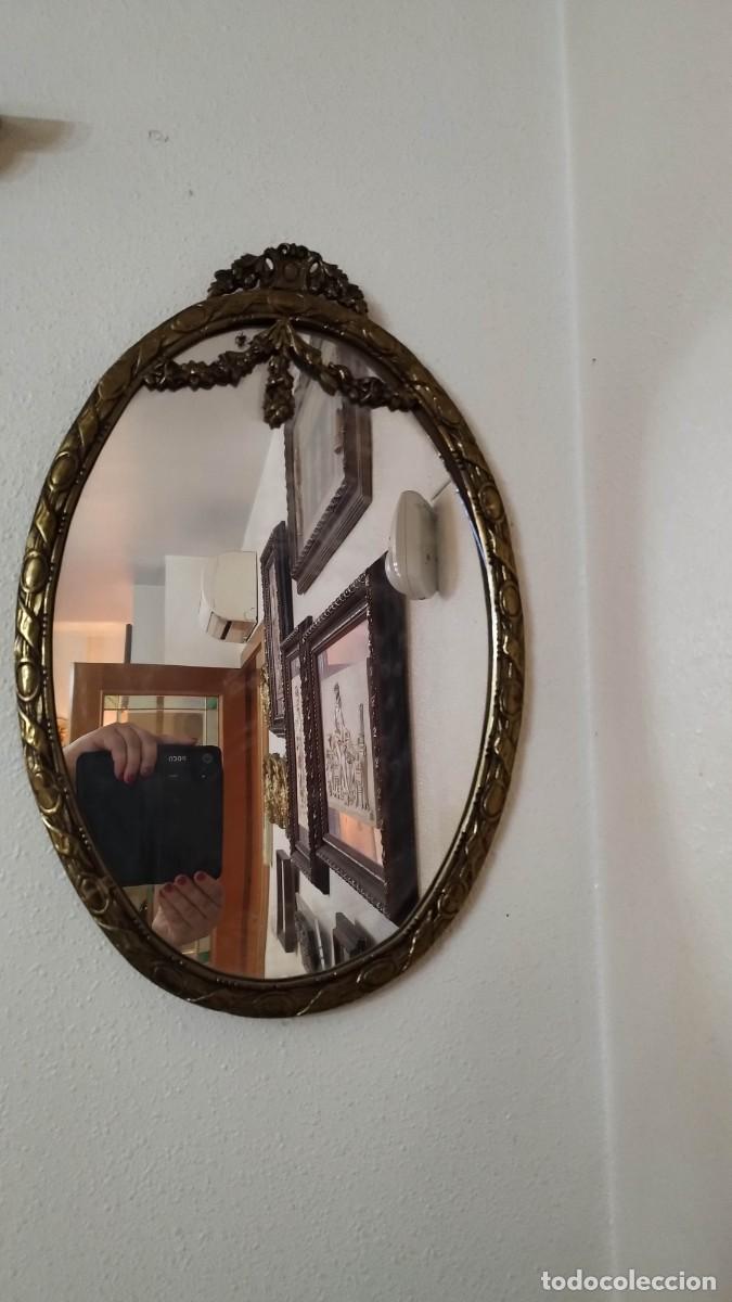Arte: Espejo Isabelino de bronce - Foto 1